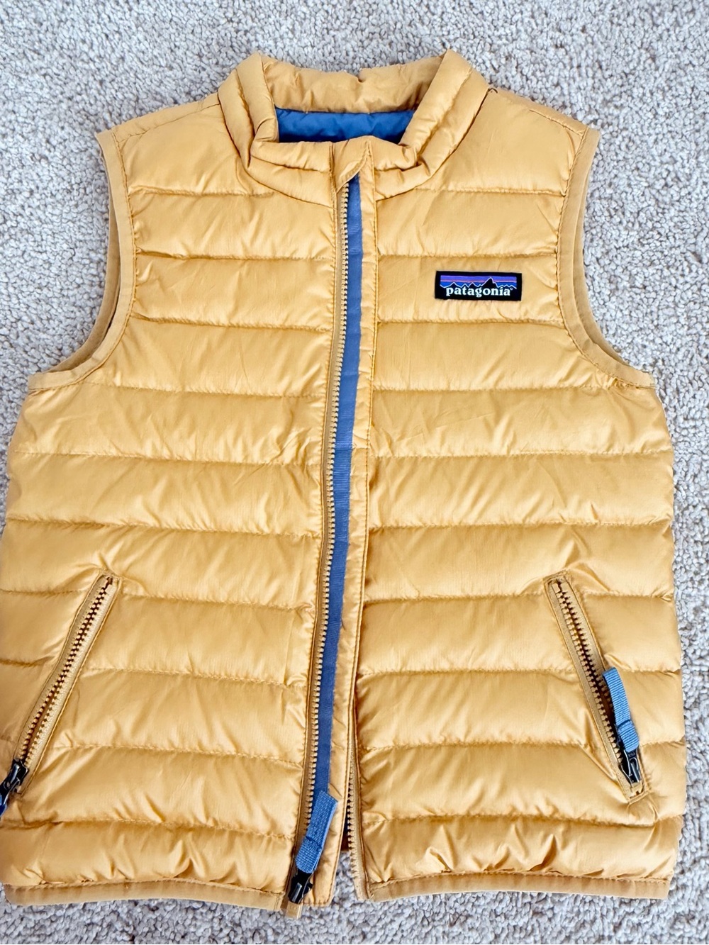 Patagonia 3T Kids' Yellow Puffer Vest